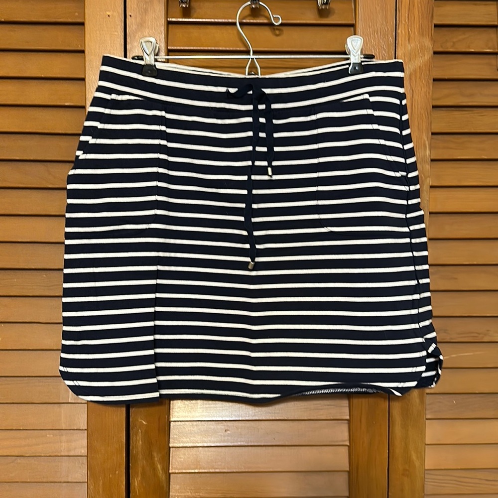 Striped athletic skirt.